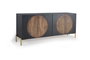 Giner y Colomer Aparador de Madera de Mango y Metal Nogal Oscuro 173 cm